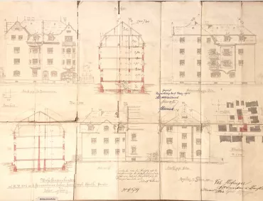Historisches Dokument von 1905 Grundriss